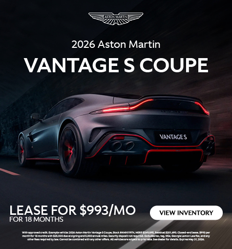 Special offer on 2026 Aston Martin Vantage 2026 Aston Martin Vantage S Coupe